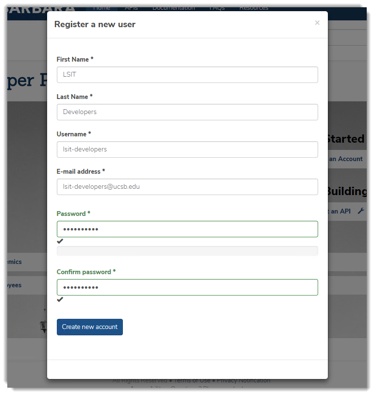 register new user